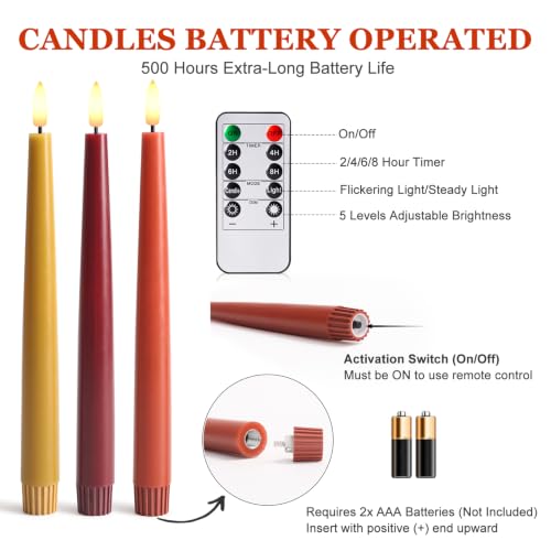 Flameless Taper Candles