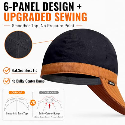 Welding Cap Breathable Cotton Welders Cap with Sweatband