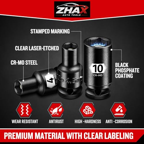 Magnetic Socket Set with Storage Rail