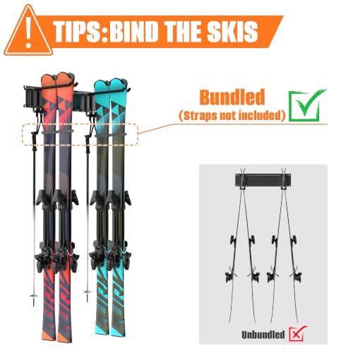 Wall Mounted Ski Storage Rack