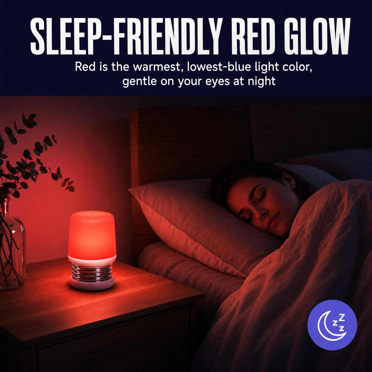 Rechargeable Table Lamp Bulb (Red)