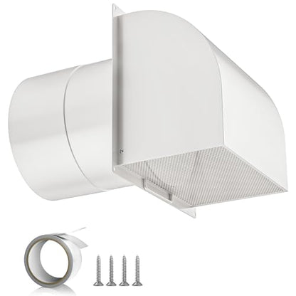 Hooded Wall Vent with Magnetic Flap and Removable Mesh