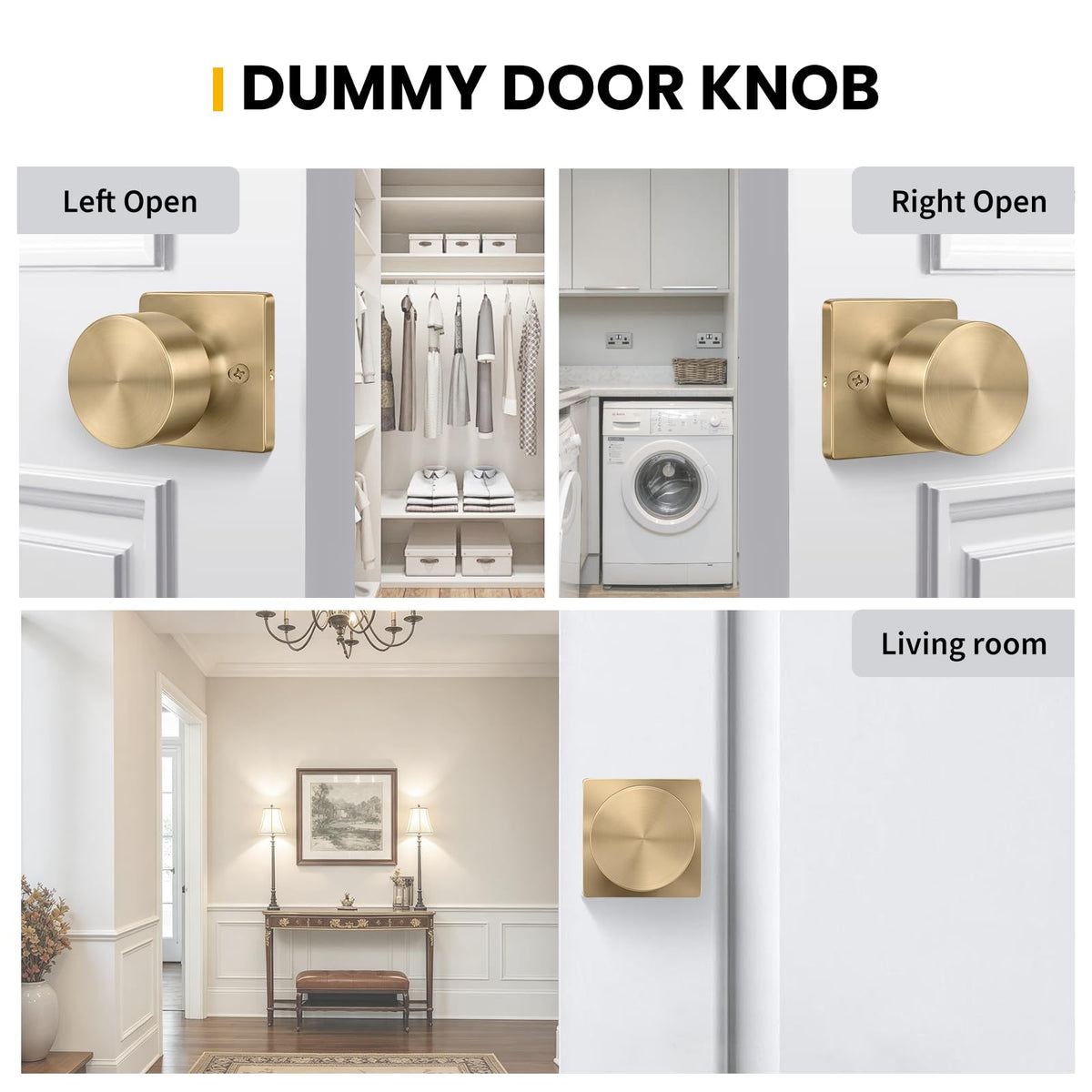 Champagne Bronze Dummy Door Knobs (Champagne Bronze)