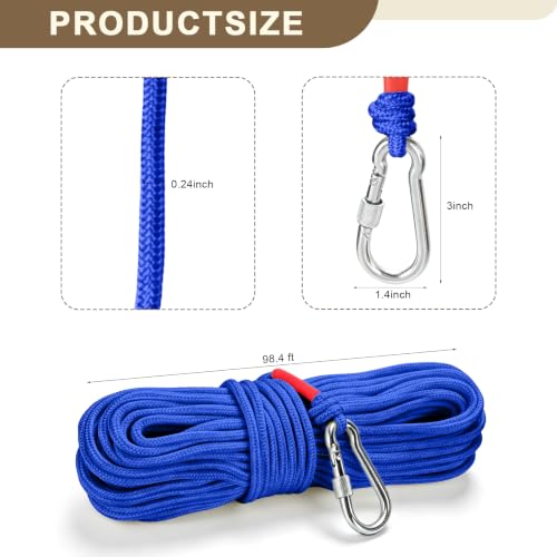 98.4 ft Heavy Duty Nylon Piñata Hanging Rope with D