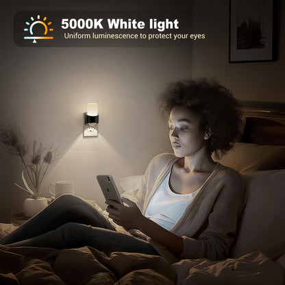 LED Night Lights Plug into Wall (Cylinder - White / 1 Pack)