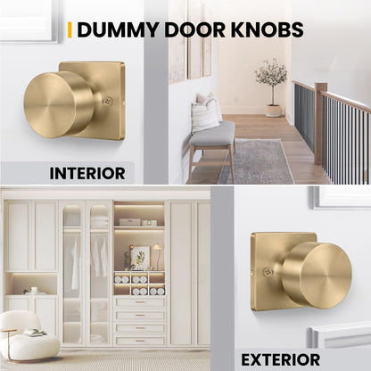 Champagne Bronze Dummy Door Knobs (Champagne Bronze)