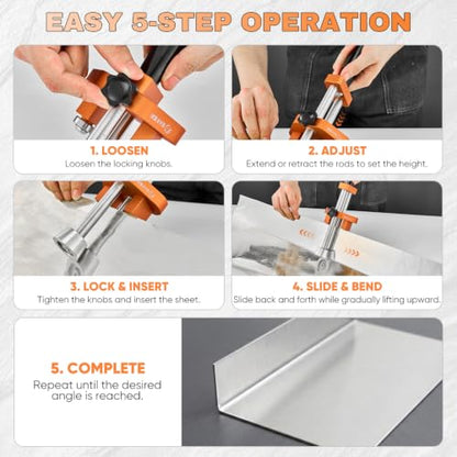 One Station Sheet Metal Bender (Small Orange)
