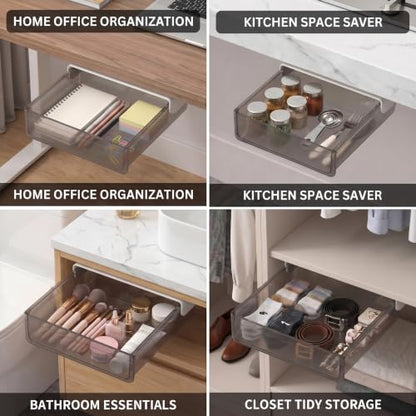 concealed desk drawer undermount storage self