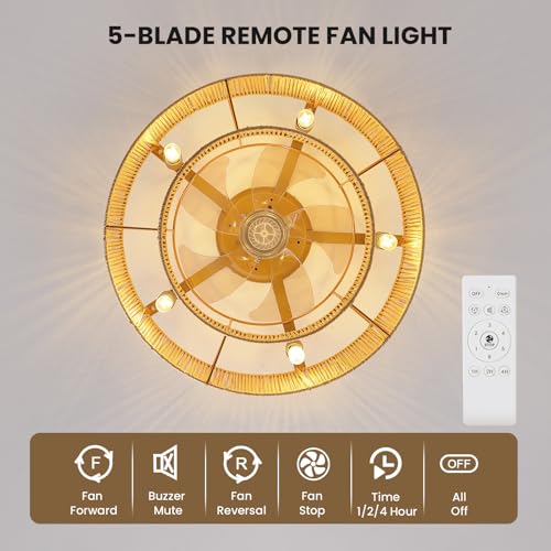 Boho Ceiling Fans with Lights