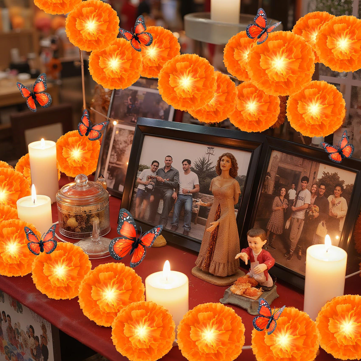 60Pcs Day of the Dead Decor (Orange)