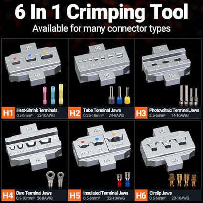 6 PCS Crimping Tool Set