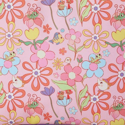 Disney Princess Characters On Floral Print 8" Lunch Kit (Disney Floral Pink)