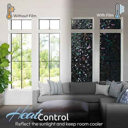 Rainbow Window Privacy Film (11.8" x 78.7" / Black)
