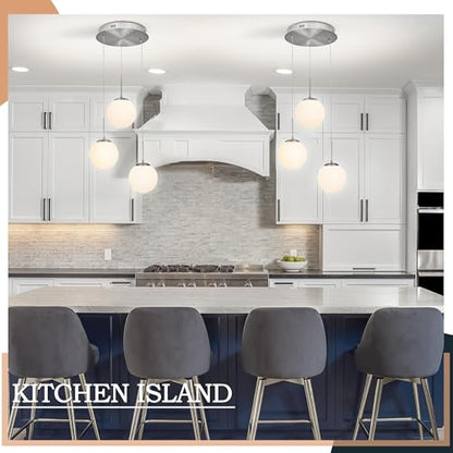 6" Modern Globe Pendant Light Mid