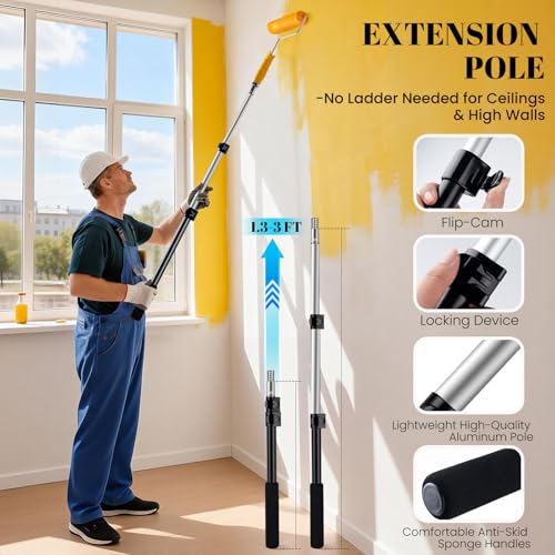Paint Roller Kit with Extension Pole