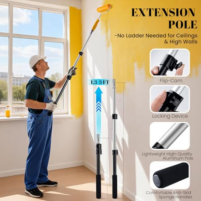 Paint Roller Kit with Extension Pole