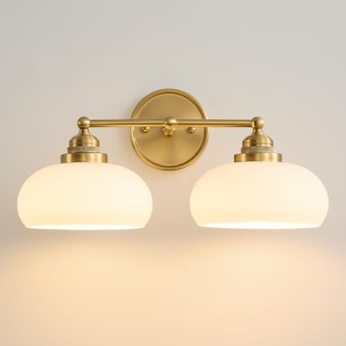 2 Light Milk White Glass Wall Sconce