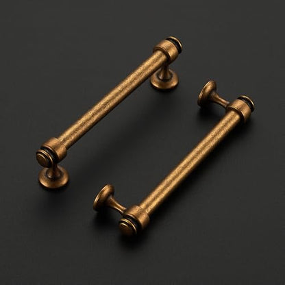 24 Pack Antique Brass Cabinet Handles (Antique Brass / 5 Inch Hole Center)