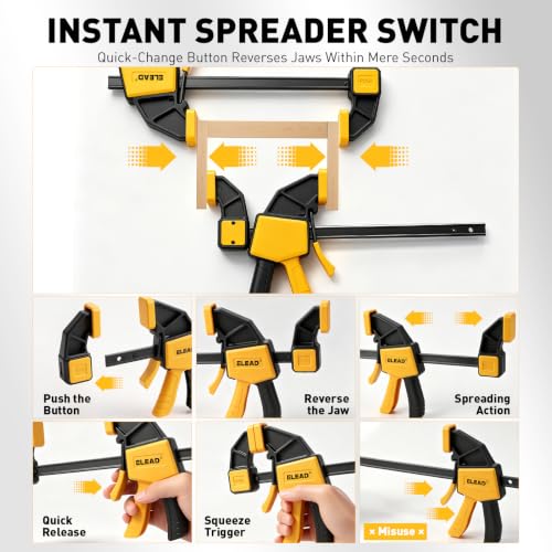 6" Mini Bar Clamps for Woodworking