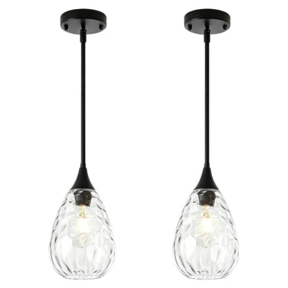 Glass Black Pendant Lights Kitchen Island