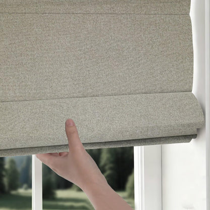 No Drill Roman Shades Cordless Blinds Blackout for Indoor Windows (Beige / 29"W x 64"H)