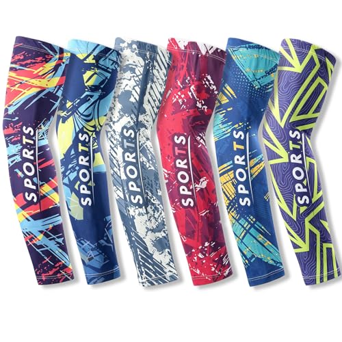 UV Protection Arm Sleeves Cooling Cover for Men Women 6 Pairs