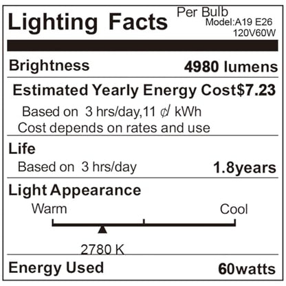 Incandescent Light Bulbs 60 watt