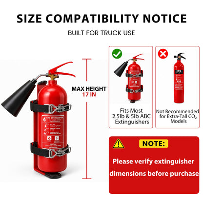 Heavy Duty Fire Extinguisher Mount Bracket for 2.5&5lb Truck Jeep RV