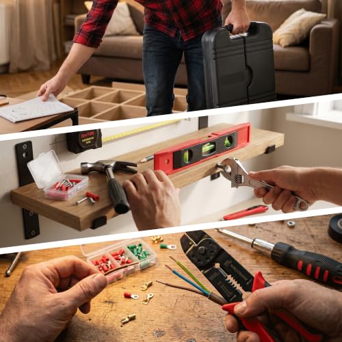 Basic Home Tool Set Household Tool kit for General Repair 18 Pcs