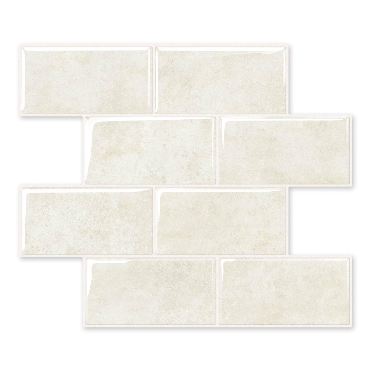 10 Sheets Thicker Peel and Stick Backsplash (Beige)