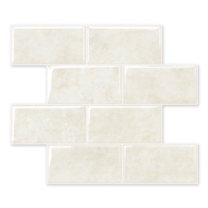 10 Sheets Thicker Peel and Stick Backsplash (Beige)