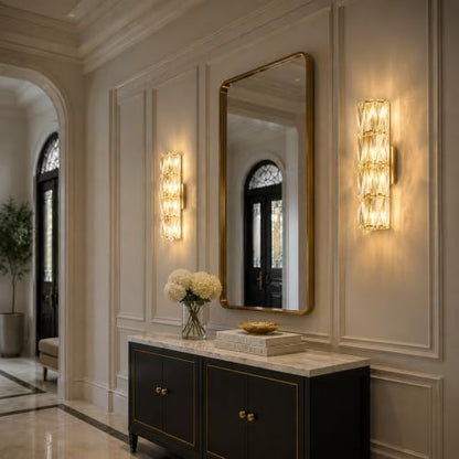 Gold Crystal Luxury Wall Sconces Mid