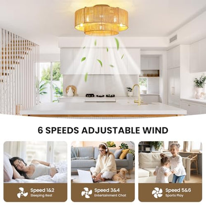 Boho Ceiling Fans with Lights