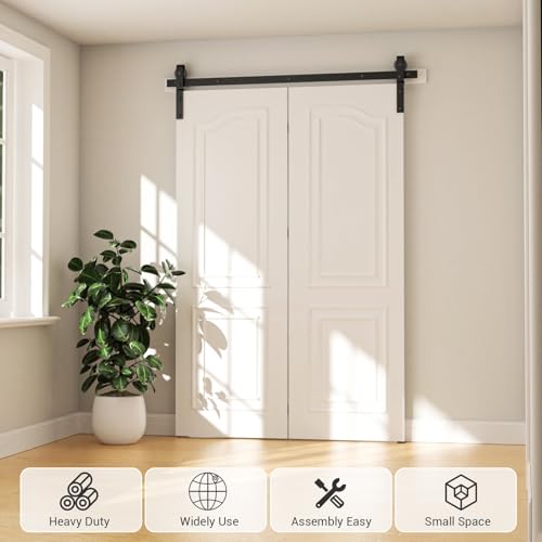 Bifold Sliding Barn Door Hardware Track Kit