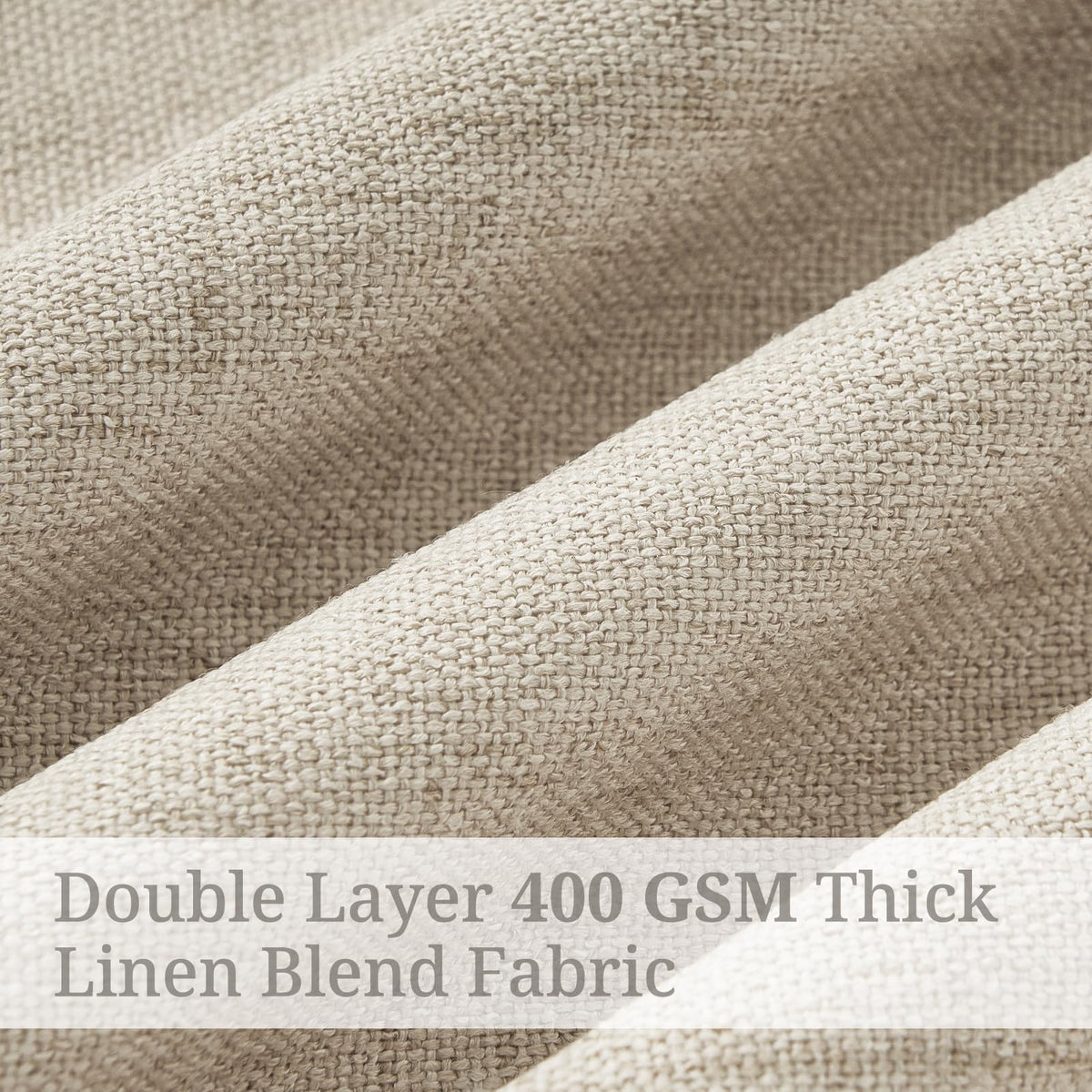70 Inch Extra Wide Pinch Pleated Blackout Thick Curtains (Warmbeige / 70"W x 108"L (Pack of 2))