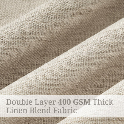 70 Inch Extra Wide Pinch Pleated Blackout Thick Curtains (Warmbeige / 70"W x 108"L (Pack of 2))