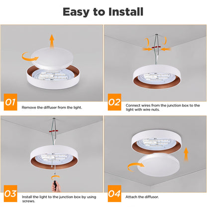 2 Pack Flush Mount Ceiling Light (Matte White)
