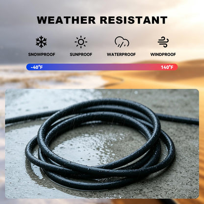 12 Gauge Outdoor Extension Cord 3 Outlet (Black / 6FT)