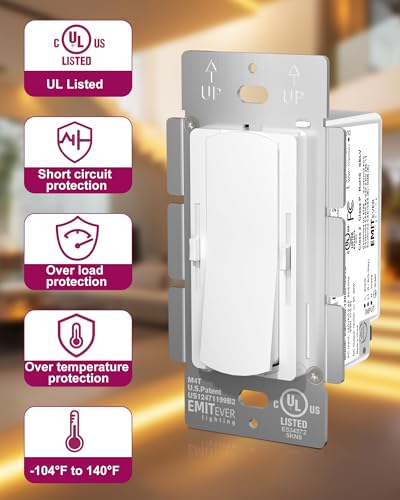 2-in-1 Dimmer Switch&24V 160W LED Driver,UL Listed CCT Adjustable