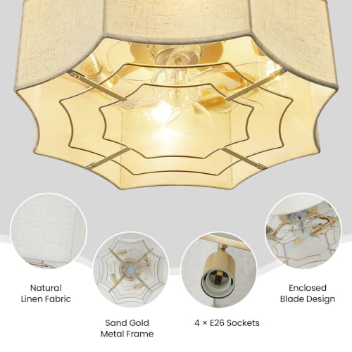 Boho Ceiling Fan with Light