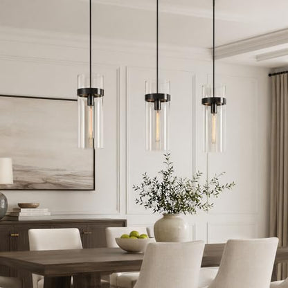 Modern Large 12 in Glass Kitchen Island Pendant Light