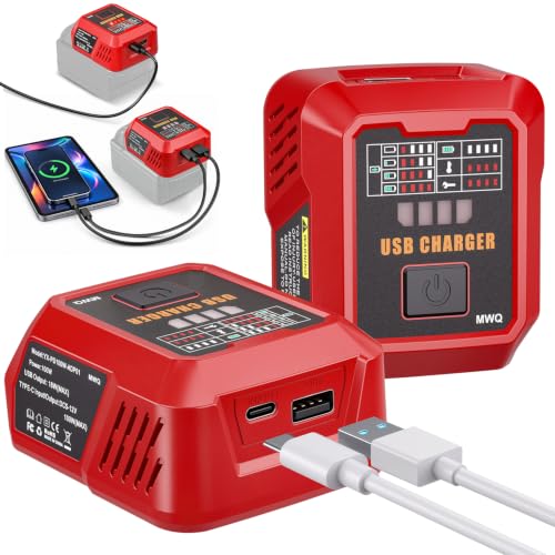 100W PD3.1 USB C Battery Charger Compatible with Milwaukee M18 18V Battery