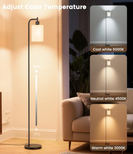 Floor Lamp with Linen Shade