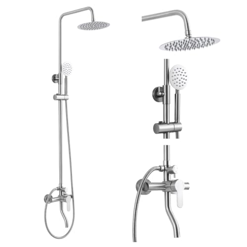 Outdoor Shower System with Hot and Cold Valve