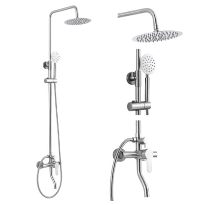 Outdoor Shower System with Hot and Cold Valve