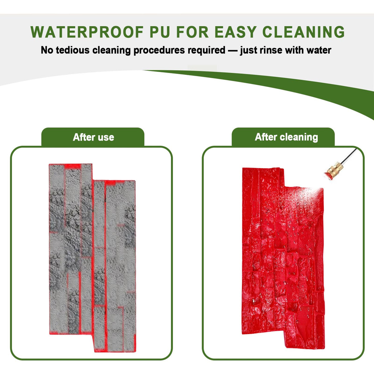 Concrete Stamps Mat 17.5 x 7.8 in with Handle (2)
