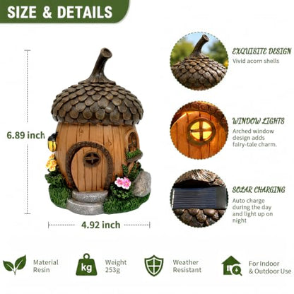 Fairy Garden House with Solar Light