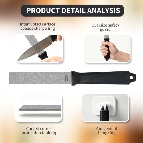 Dual Grit Diamond Sharpening Stone Garden Tool File