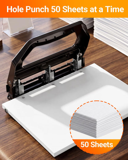 HP18 3 Hole Punch Heavy Duty (Black)