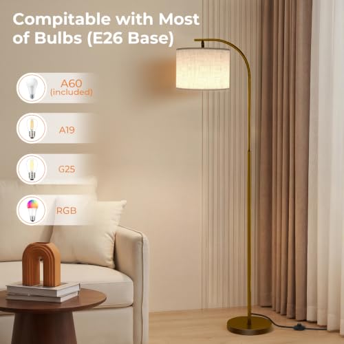 Floor Lamp with Linen Shade